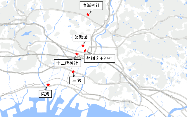 姫路周辺の地図